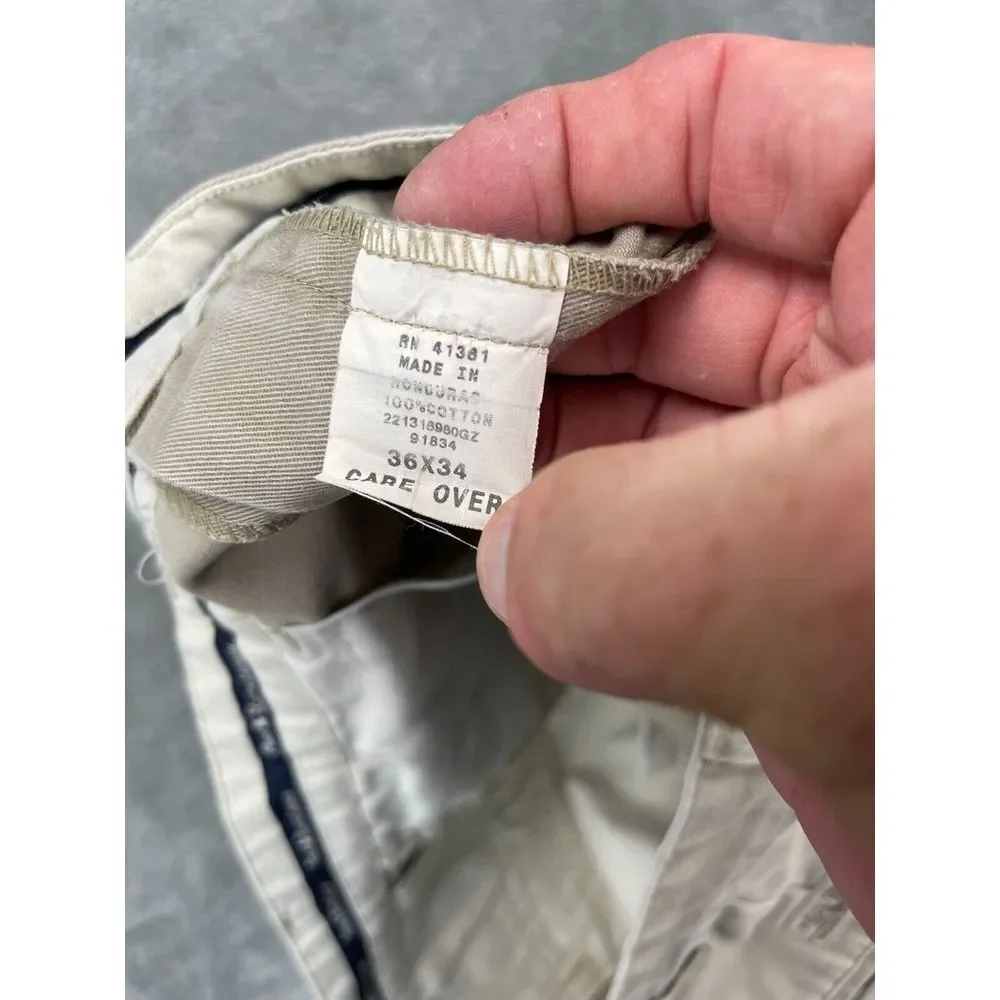 VTG Polo Ralph Lauren Men's Chino Pants 36x34 (Real‎ 36x31) Beige Pleated